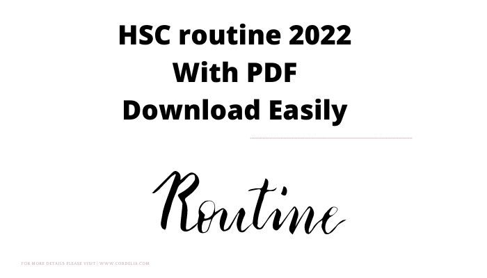 HSC routine 2022
