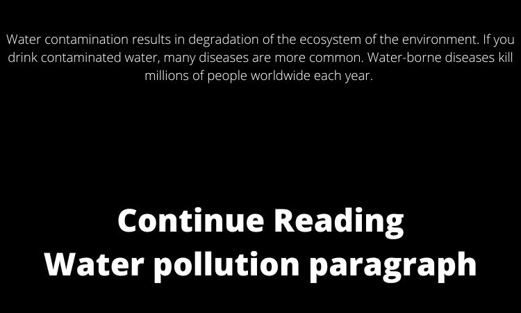 Water pollution paragraph