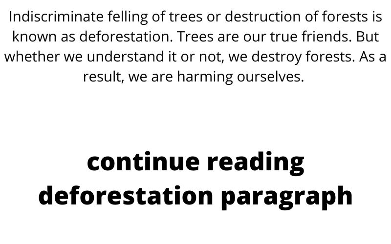 deforestation paragraph